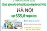 2 tháng năm 2026, vốn đầu tư nước ngoài đăng ký vào Hà Nội đạt 335,6 triệu USD