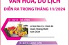 Một số sự kiện văn hóa, du lịch diễn ra trong tháng 11/2024