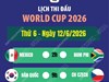 Lịch thi đấu World Cup 2026 ngày 12/6