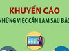 KHUYẾN CÁO NHỮNG VIỆC CẦN LÀM SAU BÃO