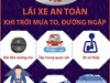 Lái xe an toàn khi trời mưa to, đường ngập