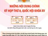 Những nội dung chính của Kỳ họp thứ 8, Quốc hội khóa XV