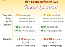 Sân bay Tân Sơn Nhất dự kiến đón lượng khách kỷ lục dịp Tết Nguyên đán Bính Ngọ