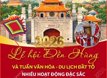 Nhiều hoạt động đặc sắc tại Lễ hội Đền Hùng và Tuần Văn hóa - Du lịch Đất Tổ năm 2026