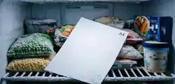 Tờ giấy A4 giúp kiểm tra ngăn đông