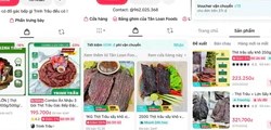 nhiều TikToker vẫn bán thịt trâu gác bếp trên sàn thương mại điện tử sau vụ Hải Sapa