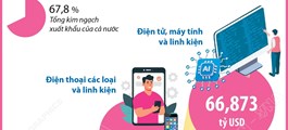 8 tháng năm 2025: 7 mặt hàng xuất khẩu trên 10 tỷ USD