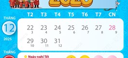 4 ngày nghỉ dịp Tết Dương lịch 2026