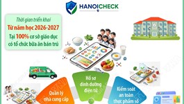 Hà Nội triển khai Hệ thống cơ sở dữ liệu về dinh dưỡng và an toàn thực phẩm học đường tại cơ sở bán trú