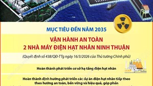 Mục tiêu đến năm 2035: Vận hành an toàn 2 nhà máy điện hạt nhân Ninh Thuận