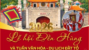 Nhiều hoạt động đặc sắc tại Lễ hội Đền Hùng và Tuần Văn hóa - Du lịch Đất Tổ năm 2026