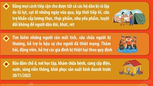 Khắc phục hậu quả, khôi phục sản xuất kinh doanh, ổn định đời sống Nhân dân sau mưa lũ
