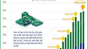 Xuất nhập khẩu cán mốc kỷ lục 800 tỷ USD
