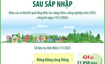 Cả nước có 2.634 xã và 63.619 thôn sau sáp nhập