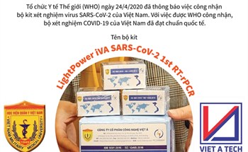 Bộ kít xét nghiệm COVID-19 của Việt Nam được WHO công nhận