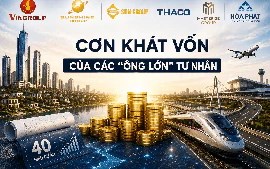 6 tập đoàn tư nhân lớn đứng trước nhu cầu vốn gần 5 triệu tỷ đồng cho loạt dự án quy mô lớn