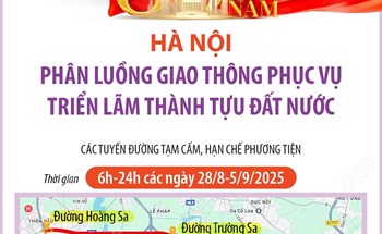 Hà Nội: Phân luồng giao thông phục vụ Triển lãm thành tựu đất nước