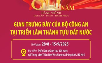 Gian trưng bày của Bộ Công an tại Triển lãm thành tựu đất nước