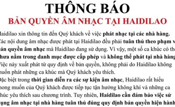 Haidilao giải thích lý do không phát nhạc theo yêu cầu của khách hàng