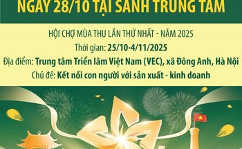 Hội chợ Mùa thu lần thứ nhất - năm 2025: Lịch biểu diễn/hoạt động ngày 28/10 tại Sảnh Trung tâm