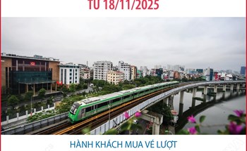 Hà Nội: Hành khách sử dụng thẻ vé mới khi đi đường sắt đô thị 2A Cát Linh-Hà Đông từ 18/11/2025