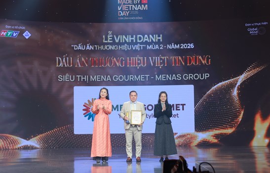 MENA GOURMET ĐƯỢC VINH DANH “DẤU ẤN THƯƠNG HIỆU VIỆT TIN DÙNG” TẠI MADE BY VIETNAM DAY 2026
