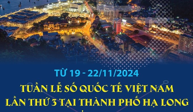 Từ ngày 19 - 22/11/2024: Tuần lễ số quốc tế Việt Nam lần thứ 3 tại thành phố Hạ Long (Quảng Ninh)