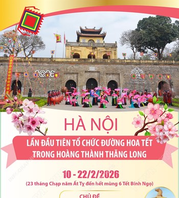 Hà Nội: Lần đầu tiên tổ chức Đường hoa Tết trong Hoàng thành Thăng Long