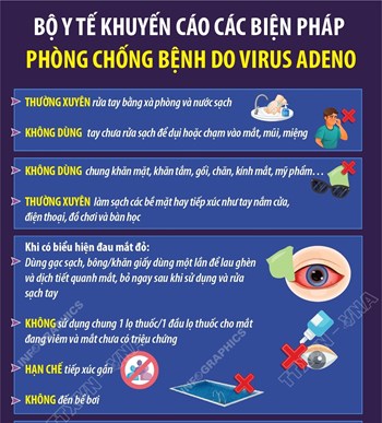 Bộ Y tế khuyến cáo các biện pháp phòng chống bệnh do virus Adeno