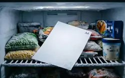 Tờ giấy A4 giúp kiểm tra ngăn đông