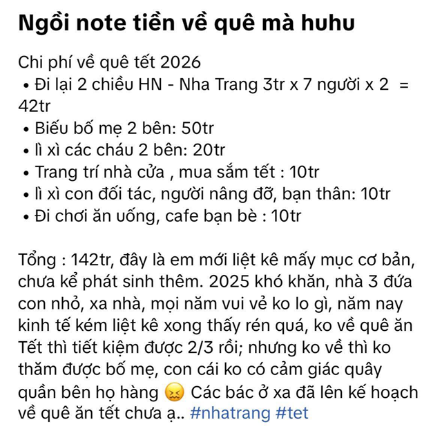Nhìn bảng dự toán chi Tết của các gia đình mà “đổ mồ hôi” - Ảnh 1