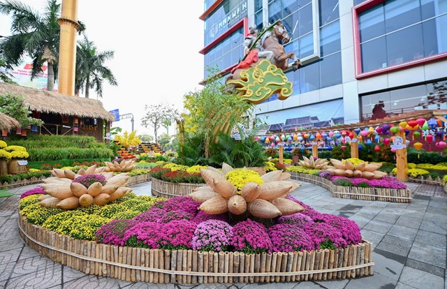 Linh vật Ngựa – Thánh Gióng: Biểu tượng bứt phá tại Đường hoa Xuân Tân Sơn Hòa 2026 - Ảnh 1