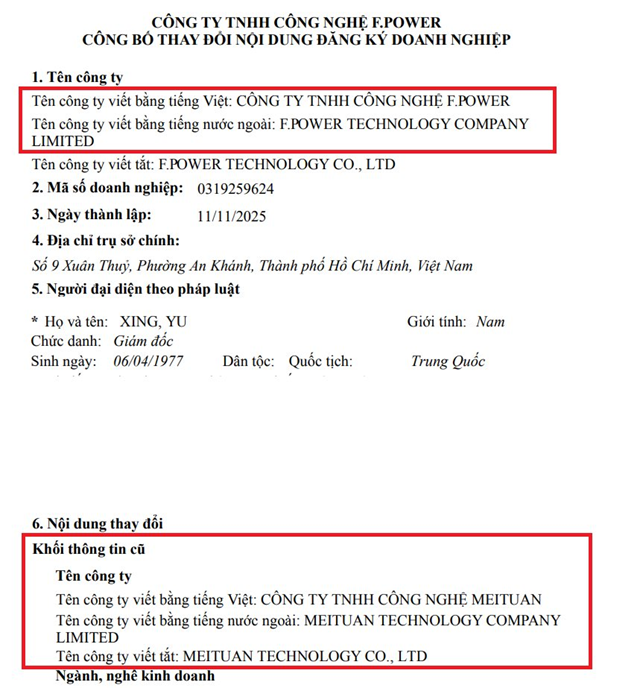Ông lớn giao đồ ăn Trung Quốc đổi tên pháp nhân tại Việt Nam, mở rộng thêm nhiều lĩnh vực kinh doanh - Ảnh 1