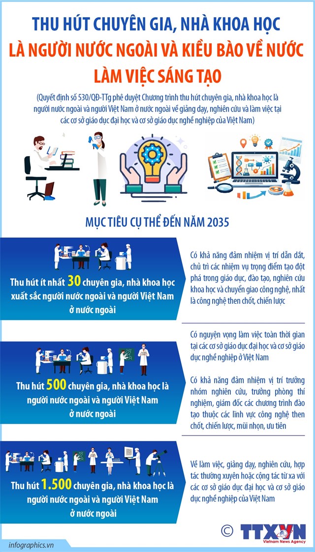 Thu hút chuyên gia, nhà khoa học là người nước ngoài và kiều bào về nước làm việc - Ảnh 1
