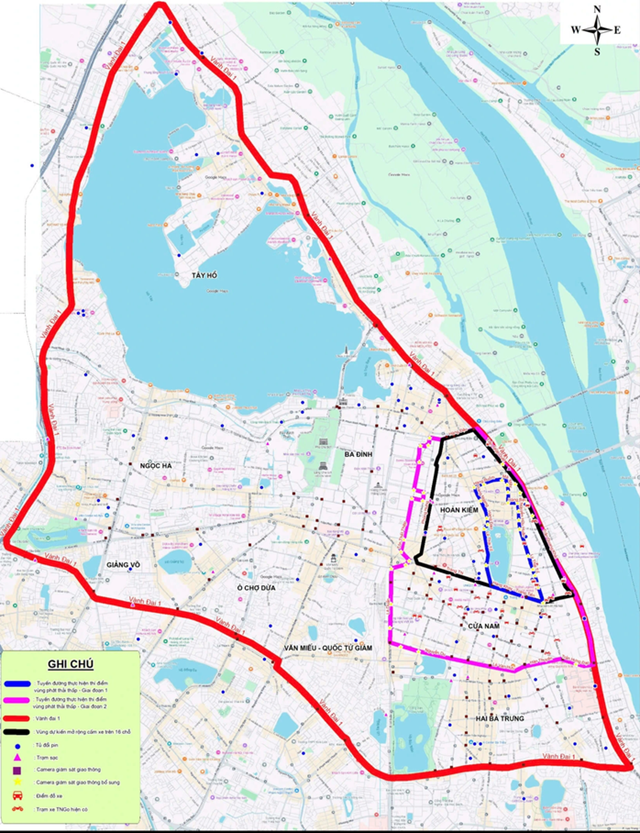 Giai đoạn 3 từ ng&agrave;y 1-1-2028 trở đi, H&agrave; Nội dự kiến triển khai v&ugrave;ng ph&aacute;t thải thấp to&agrave;n v&ugrave;ng v&agrave;nh đai 1. Ảnh: CTV