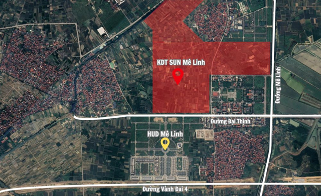 Khu đ&ocirc; thị cao cấp M&ecirc; Linh nằm ngay cạnh đường v&agrave;nh đai 4 v&agrave; c&aacute;ch s&acirc;n bay Nội B&agrave;i 8 km.