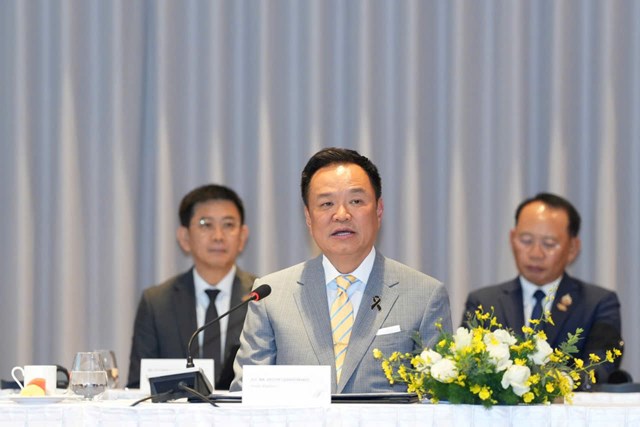 Thủ tướng Vương quốc Th&aacute;i Lan H.E. Mr. Anutin Charnvirakul tại Diễn đ&agrave;n Kết nối Đầu tư v&agrave; Kinh doanh Th&aacute;i Lan &ndash; Việt Nam 2026 được tổ chức tại H&agrave; Nội.