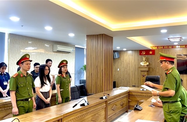 C&aacute;c bị can tại CQĐT. Ảnh: CACC