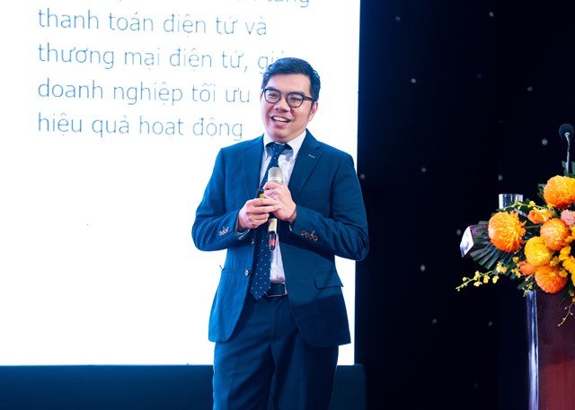 &Ocirc;ng Ng&ocirc; B&igrave;nh Nguy&ecirc;n, Gi&aacute;m đốc Ph&acirc;n kh&uacute;c Hộ kinh doanh VPBank chia sẻ tại sự kiện