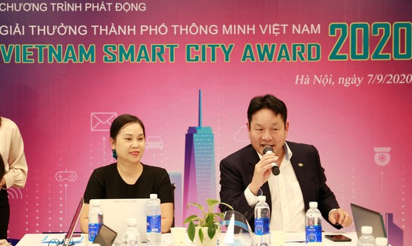 &Ocirc;ng Trương Gia B&igrave;nh cho biết Giải thưởng Vietnam Smart City Award sẽ được tổ chức thường ni&ecirc;n bắt đầu từ năm 2020 - Ảnh: T. H&Agrave;