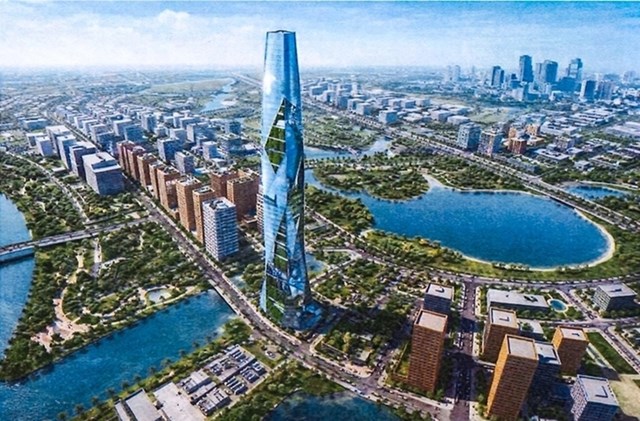 Phối cảnh t&ograve;a nh&agrave; biểu tượng t&agrave;i ch&iacute;nh 99 tầng tại Trung t&acirc;m T&agrave;i ch&iacute;nh quốc tế TP.HCM. (Ảnh: Nh&agrave; đầu tư)