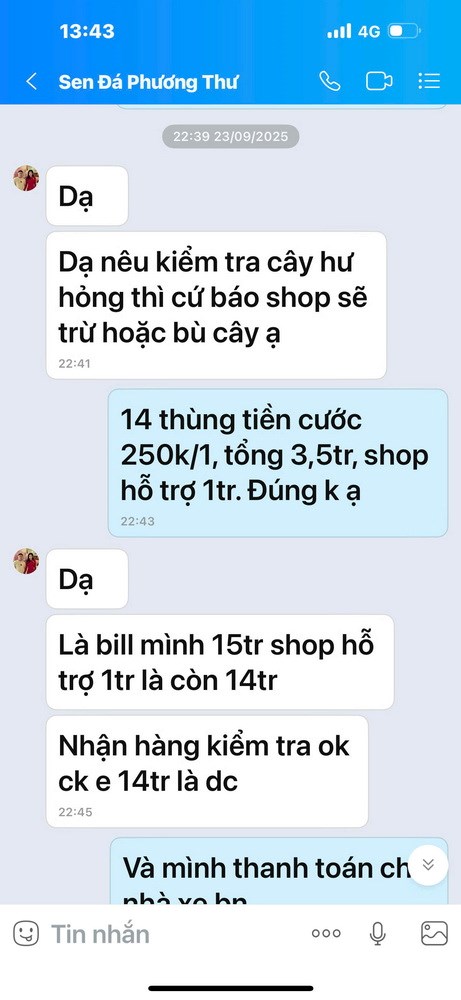 Ch&#249;a Thanh Lanh (Ph&#250; Thọ) mua c&#226;y sen đ&#225; trang tr&#237; Tết: Nh&#224; vườn Phương Thư giao h&#224;ng c&#226;y đ&#244;ng lạnh, chưa ho&#224;n tiền - Ảnh 7