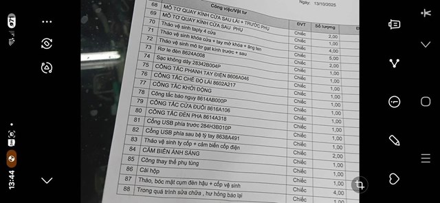 B&aacute;o gi&aacute; sửa chữa l&ecirc;n tới gần 90 hạng mục k&egrave;m mức ph&iacute; hơn 500 triệu đồng, được cho l&agrave; của một chiếc Mitsubishi Xforce.
