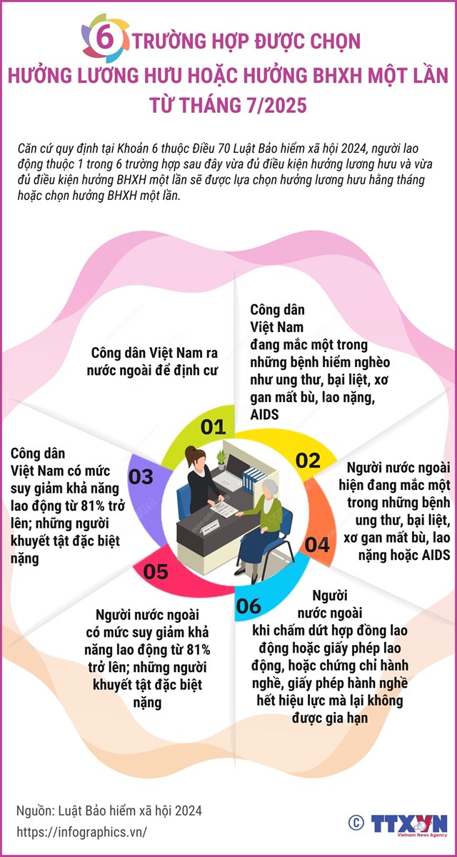 6 trường hợp người lao động được ph&#233;p lựa chọn hưởng lương hưu hoặc hưởng BHXH một lần từ th&#225;ng 7/2025 - Ảnh 1