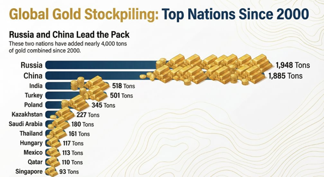 Quốc gia tích trữ vàng nhiều nhất thế giới gần 25 năm qua, vượt Trung Quốc - Ảnh 1